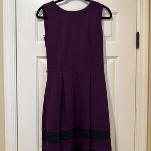 Calvin Klein Plum and Black Jersey Knit Dress